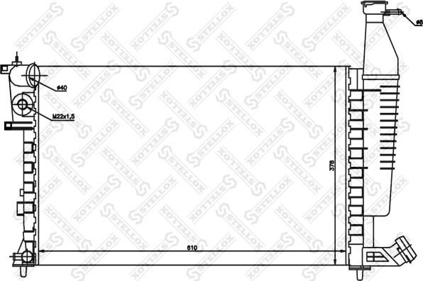 Stellox 10-26104-SX - Радиатор, охлаждение двигателя avtokuzovplus.com.ua