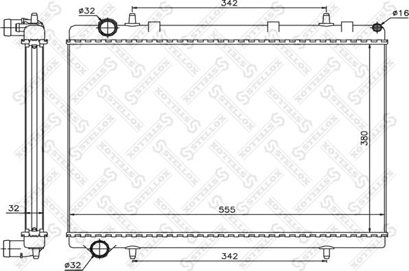 Stellox 10-26121-SX - Радиатор, охлаждение двигателя autodnr.net