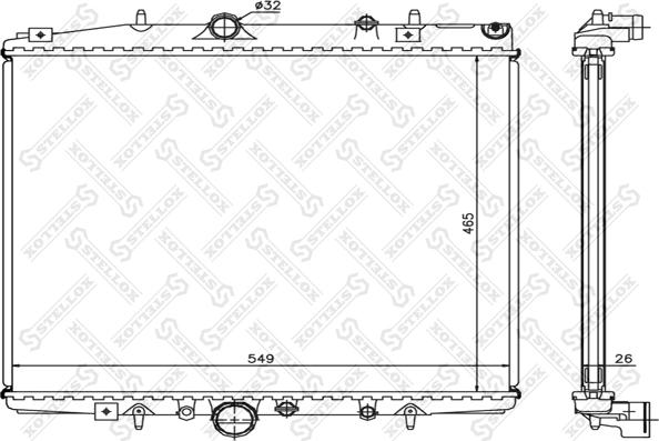 Stellox 10-26132-SX - Радиатор, охлаждение двигателя avtokuzovplus.com.ua