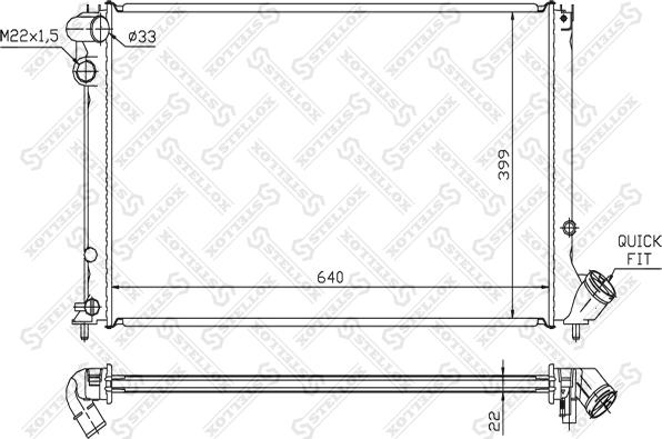 Stellox 10-26149-SX - Радіатор, охолодження двигуна autocars.com.ua