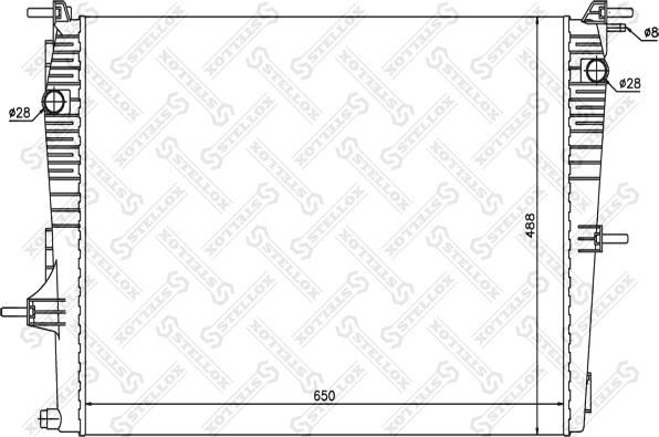 Stellox 10-26160-SX - Радиатор, охлаждение двигателя avtokuzovplus.com.ua