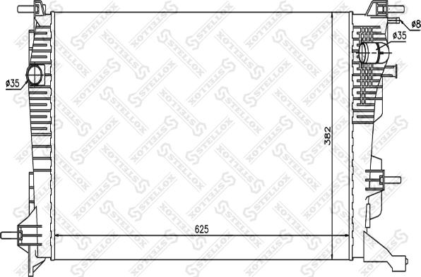 Stellox 10-26162-SX - Радиатор, охлаждение двигателя autodnr.net