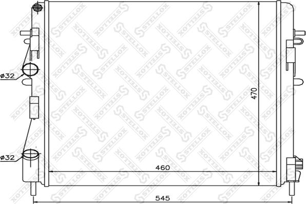 Stellox 10-26172-SX - Радиатор, охлаждение двигателя avtokuzovplus.com.ua