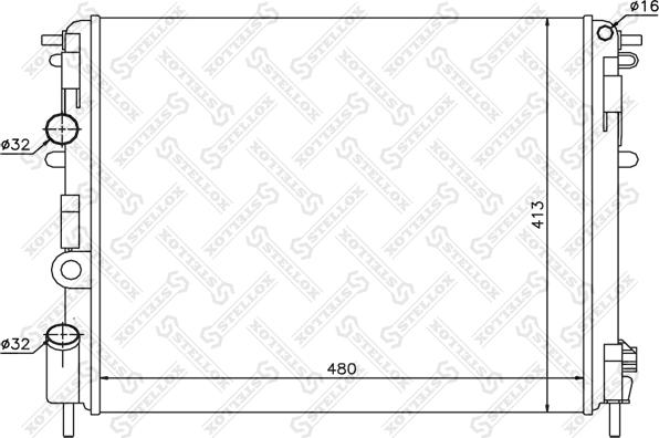 Stellox 10-26178-SX - Радіатор, охолодження двигуна autocars.com.ua