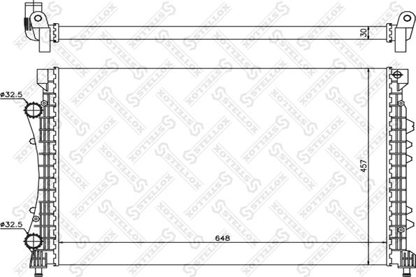 Stellox 10-26180-SX - Радіатор, охолодження двигуна autocars.com.ua