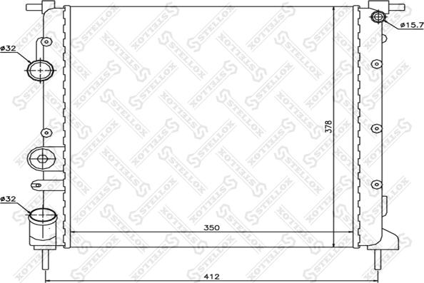 Stellox 10-26183-SX - Радіатор, охолодження двигуна autocars.com.ua