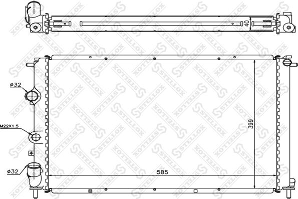 Stellox 10-26216-SX - Радіатор, охолодження двигуна autocars.com.ua