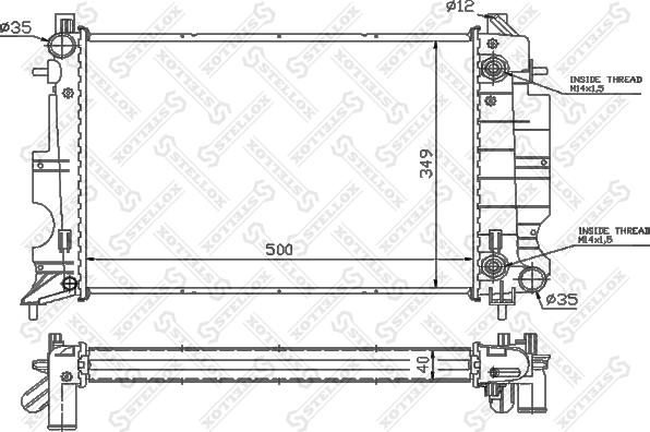 Stellox 10-26229-SX - Радиатор, охлаждение двигателя avtokuzovplus.com.ua