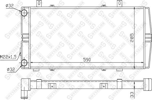 Stellox 10-26240-SX - Радіатор, охолодження двигуна autocars.com.ua