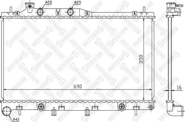 Stellox 10-26245-SX - Радіатор, охолодження двигуна autocars.com.ua