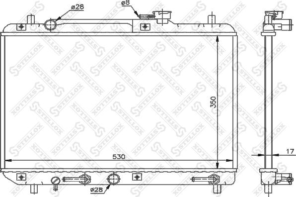 Stellox 10-26261-SX - Радіатор, охолодження двигуна autocars.com.ua