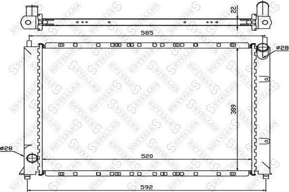 Stellox 10-26281-SX - Радиатор, охлаждение двигателя avtokuzovplus.com.ua