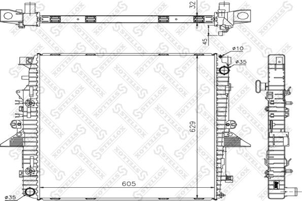 Stellox 10-26290-SX - Радіатор, охолодження двигуна autocars.com.ua