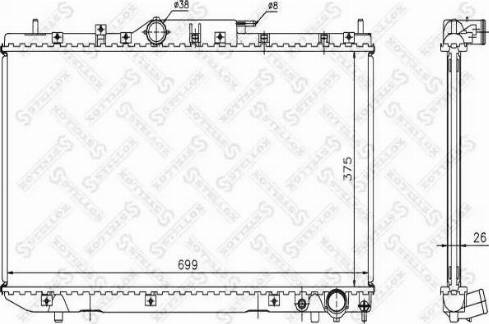 Stellox 10-26306-SX - Радіатор, охолодження двигуна autocars.com.ua