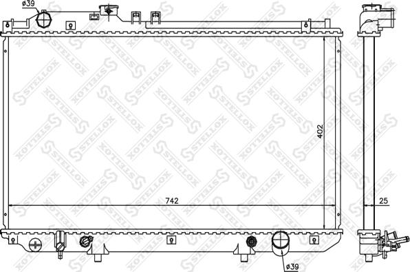 Stellox 10-26316-SX - Радіатор, охолодження двигуна autocars.com.ua