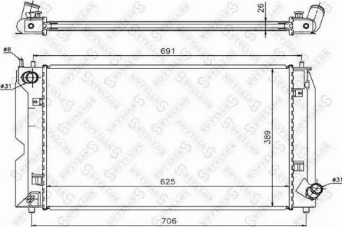 Stellox 10-26326-SX - Радіатор, охолодження двигуна autocars.com.ua