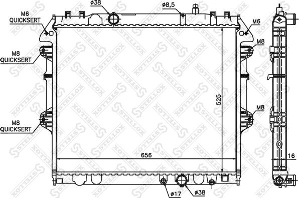 Stellox 10-26341-SX - Радіатор, охолодження двигуна autocars.com.ua