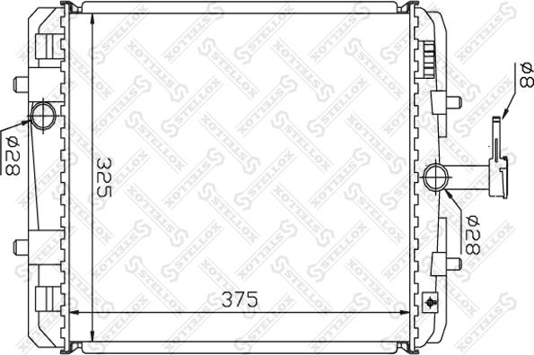 Stellox 10-26358-SX - Радиатор, охлаждение двигателя avtokuzovplus.com.ua