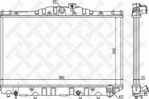 Stellox 10-26370-SX - Радіатор, охолодження двигуна autocars.com.ua