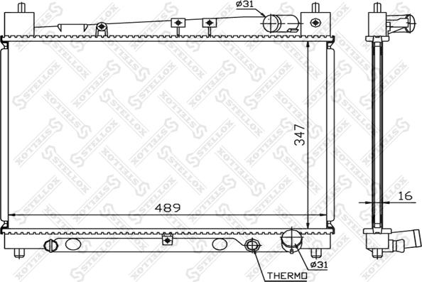 Stellox 10-26387-SX - Радіатор, охолодження двигуна autocars.com.ua