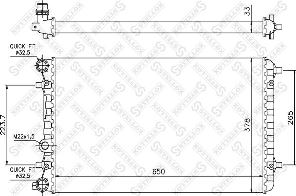 Stellox 10-26417-SX - Радіатор, охолодження двигуна autocars.com.ua