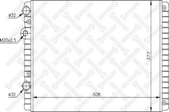 Stellox 10-26418-SX - Радіатор, охолодження двигуна autocars.com.ua