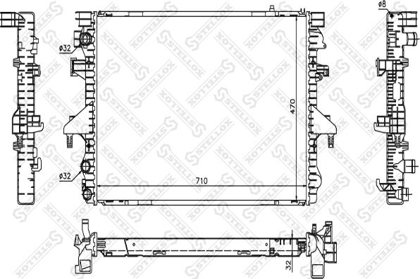 Stellox 10-26429-SX - Радіатор, охолодження двигуна autocars.com.ua