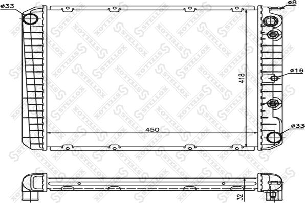 Stellox 10-26442-SX - Радіатор, охолодження двигуна autocars.com.ua