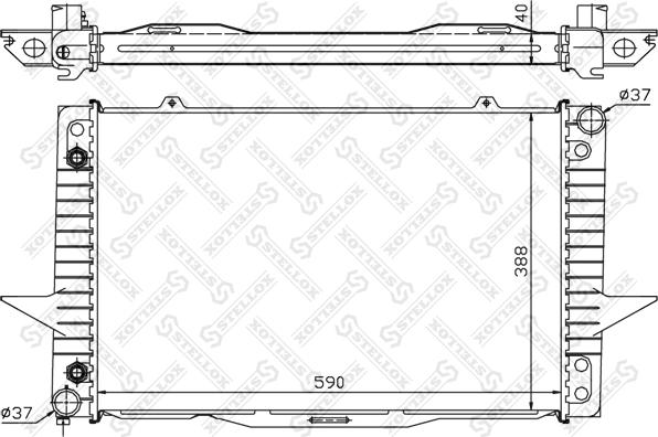 Stellox 10-26447-SX - Радиатор, охлаждение двигателя avtokuzovplus.com.ua