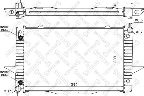 Stellox 10-26454-SX - Радиатор, охлаждение двигателя avtokuzovplus.com.ua