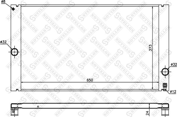 Stellox 10-26463-SX - Радіатор, охолодження двигуна autocars.com.ua