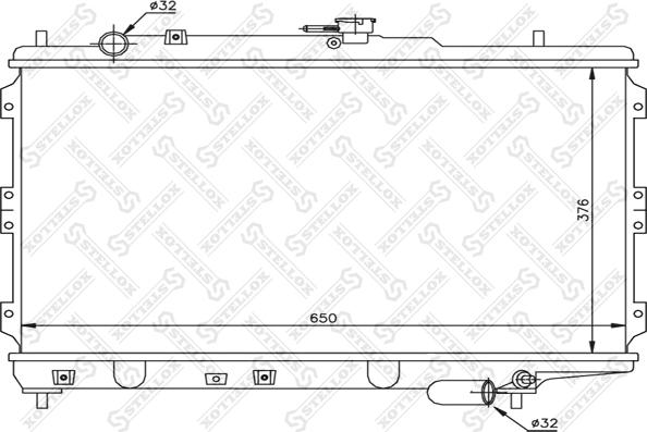 Stellox 10-26467-SX - Радіатор, охолодження двигуна autocars.com.ua