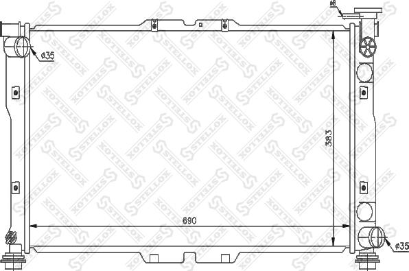 Stellox 10-26473-SX - Радіатор, охолодження двигуна autocars.com.ua