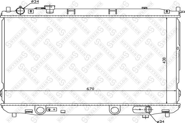 Stellox 10-26486-SX - Радіатор, охолодження двигуна autocars.com.ua