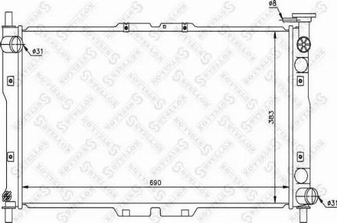 Stellox 10-26493-SX - Радіатор, охолодження двигуна autocars.com.ua