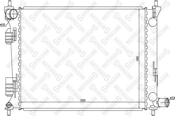 Stellox 10-26517-SX - Радиатор, охлаждение двигателя avtokuzovplus.com.ua