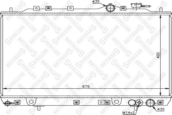 Stellox 10-26525-SX - Радіатор, охолодження двигуна autocars.com.ua