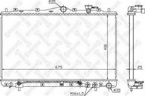 Stellox 10-26526-SX - Радіатор, охолодження двигуна autocars.com.ua