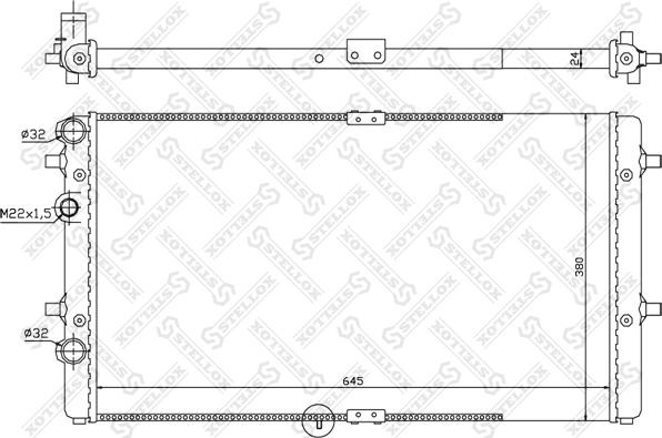 Stellox 10-26569-SX - Радіатор, охолодження двигуна autocars.com.ua