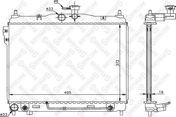 Stellox 10-26604-SX - Радиатор, охлаждение двигателя avtokuzovplus.com.ua