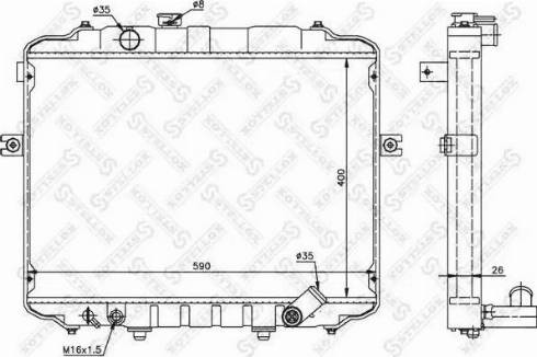 Stellox 10-26605-SX - Радіатор, охолодження двигуна autocars.com.ua