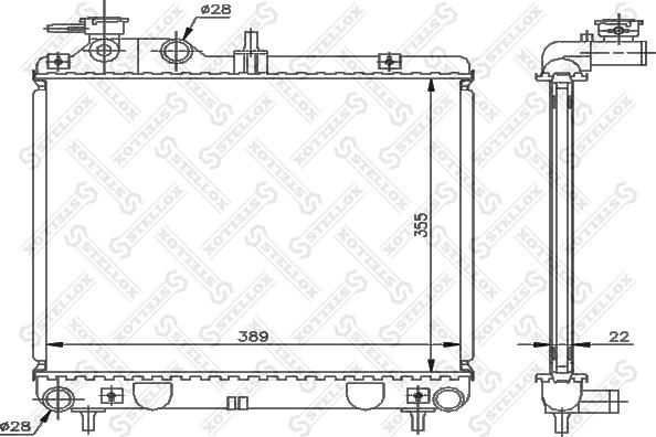 Stellox 10-26608-SX - Радіатор, охолодження двигуна autocars.com.ua