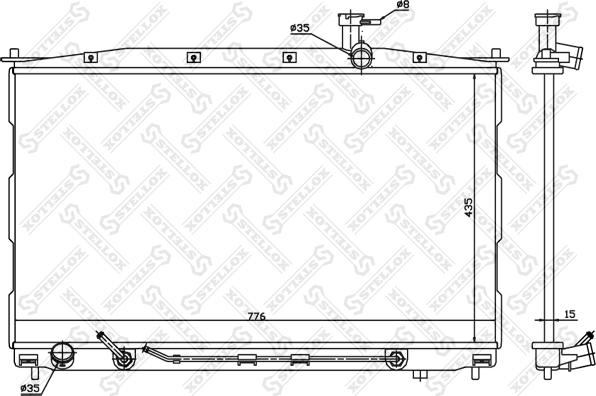 Stellox 10-26612-SX - Радіатор, охолодження двигуна autocars.com.ua