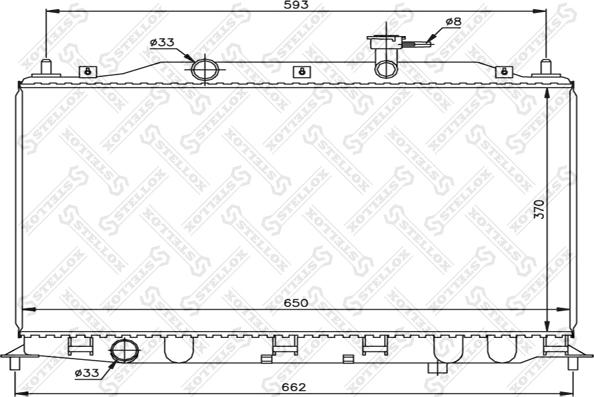 Stellox 10-26614-SX - Радіатор, охолодження двигуна autocars.com.ua