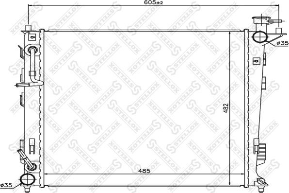 Stellox 10-26617-SX - Радіатор, охолодження двигуна autocars.com.ua