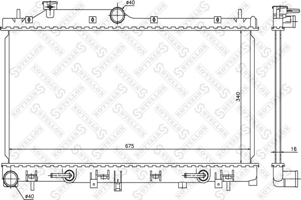 Stellox 10-26649-SX - Радиатор, охлаждение двигателя avtokuzovplus.com.ua