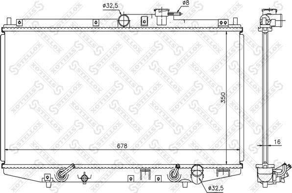 Stellox 10-26672-SX - Радиатор, охлаждение двигателя avtokuzovplus.com.ua