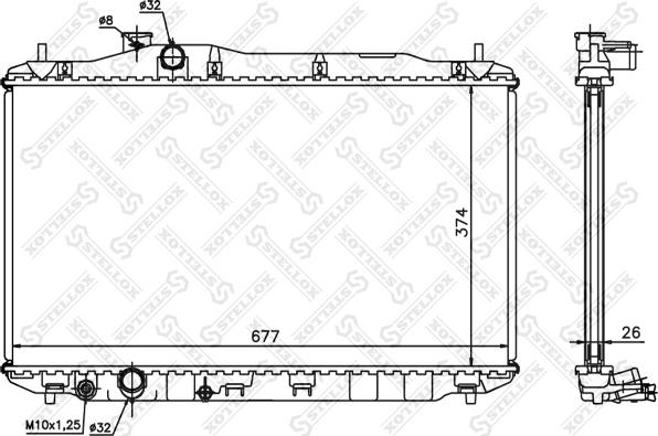 Stellox 10-26675-SX - Радіатор, охолодження двигуна autocars.com.ua