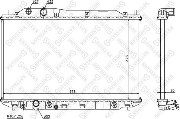 Stellox 10-26679-SX - Радиатор, охлаждение двигателя autodnr.net