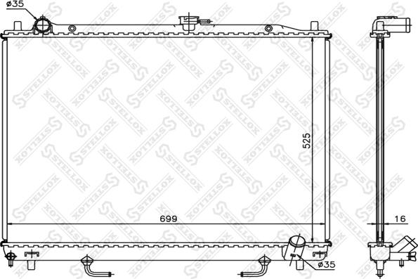 Stellox 10-26693-SX - Радіатор, охолодження двигуна autocars.com.ua